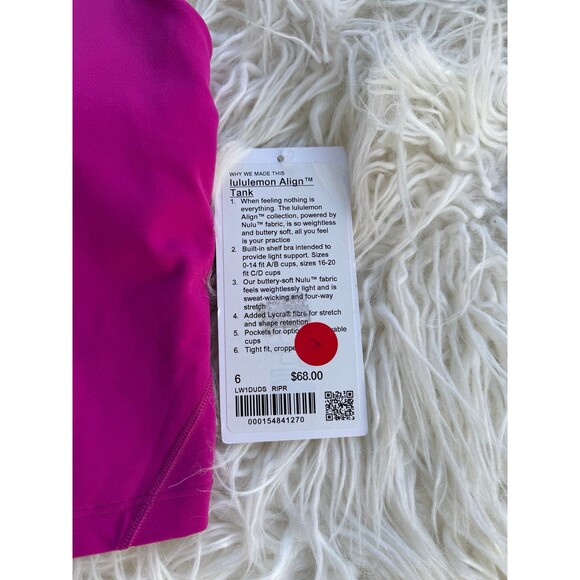 Lululemon Align Tank Top Ripened Raspberry Size 6 - Picture 8 of 9
